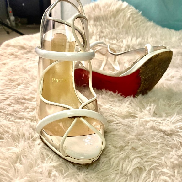 Christian Louboutin Aqua Ronda PVC Heels - Picture 8 of 11